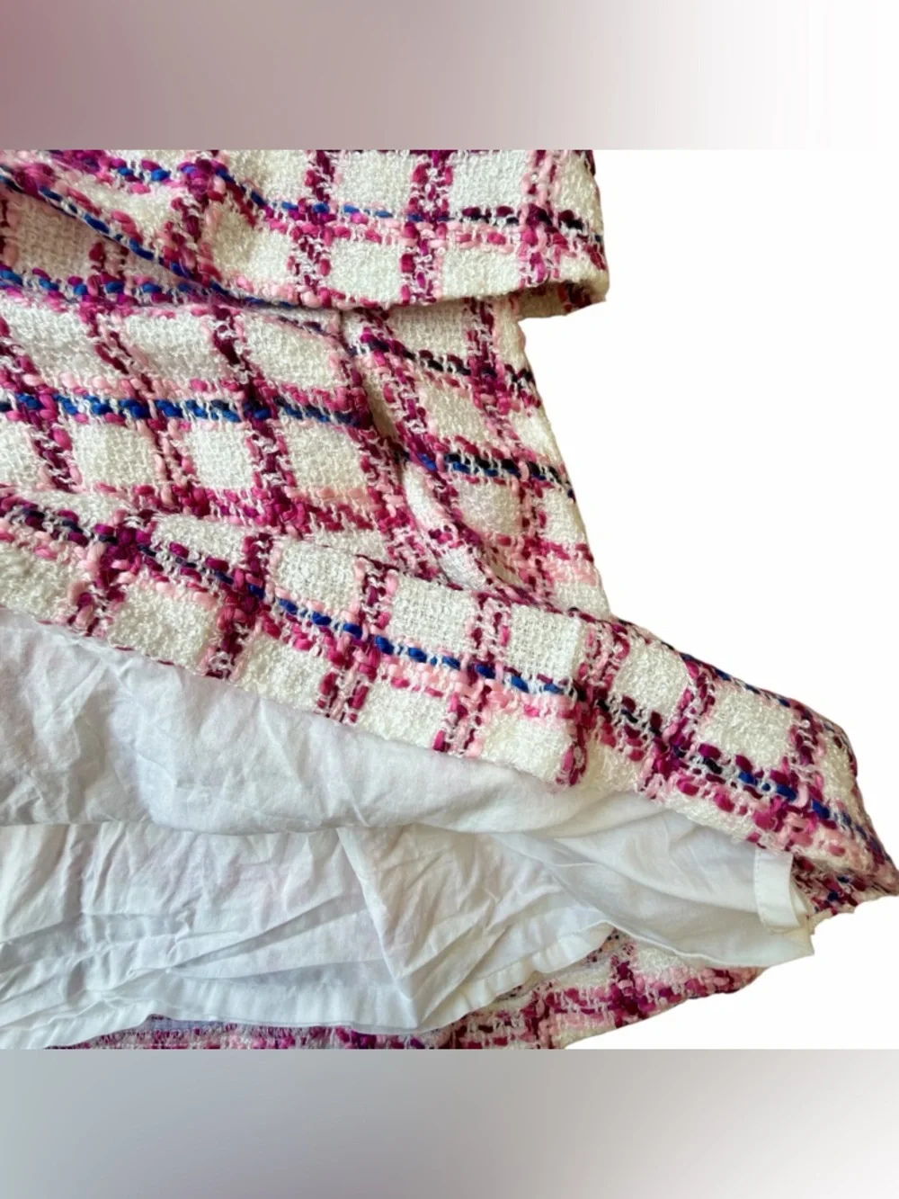 Janie And Jack Girls Tweed Boucle‎ Plaid Dress  Size 6